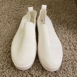 NWT white slip on sneakers